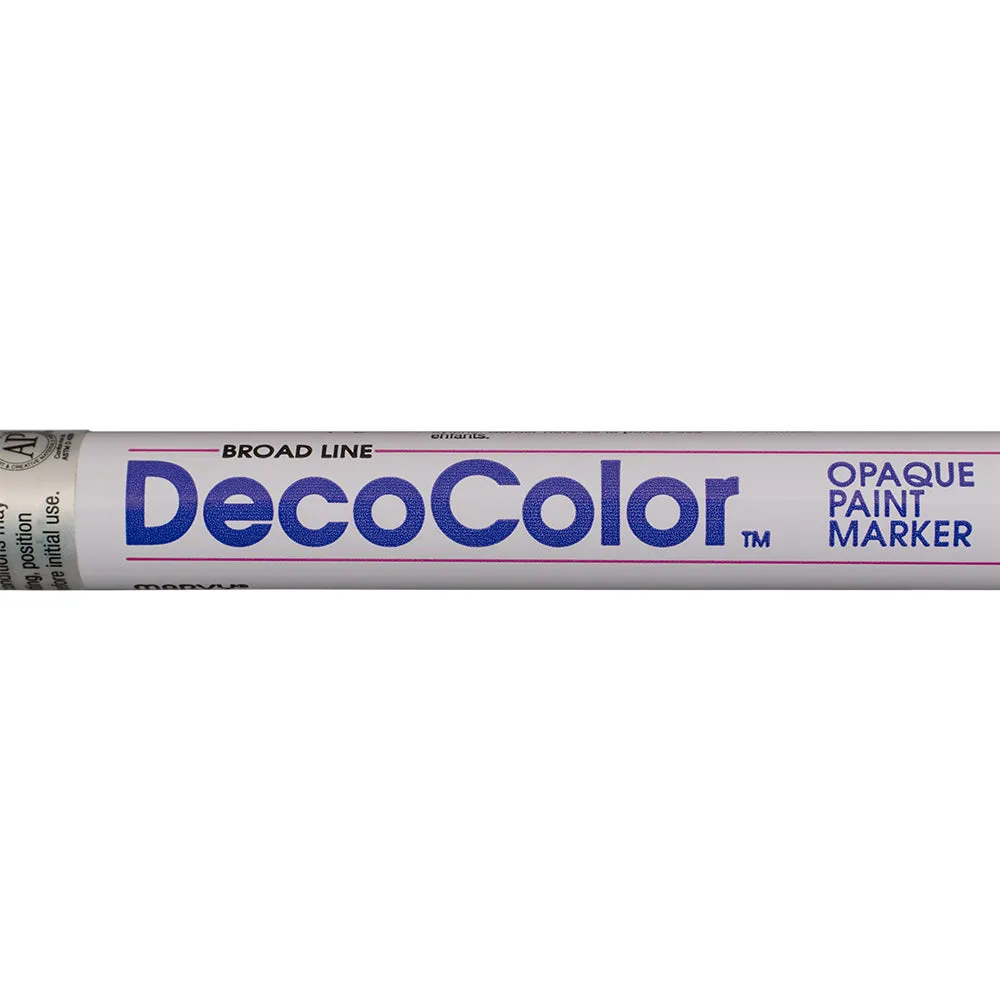 12 Pc Set Green Decocolor Paint Marker Pens Broad Line Point Glossy Opaque on Metal Wood Glass Stone for Industrial Auto Trade Arts