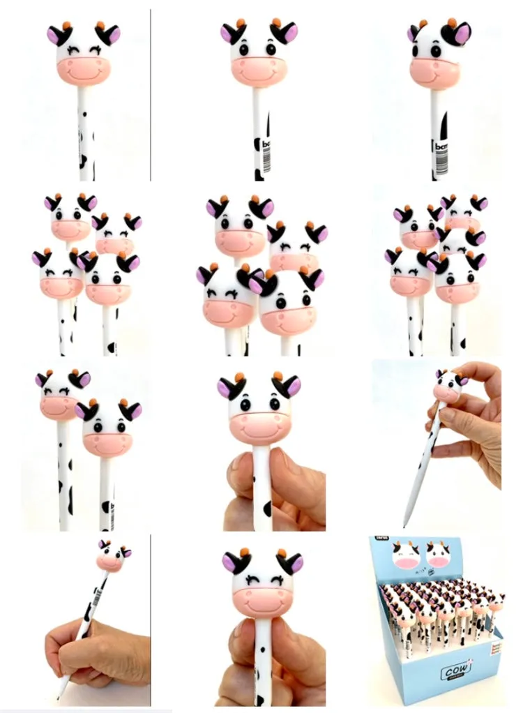 22396 COW RETRACTABLE GEL PEN-36