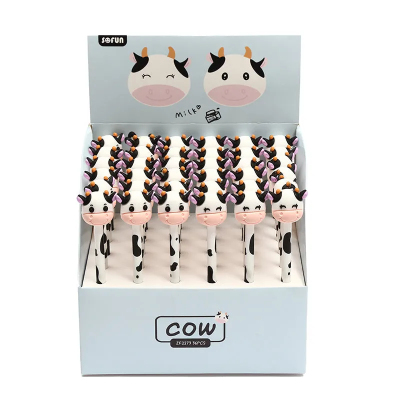 22396 COW RETRACTABLE GEL PEN-36