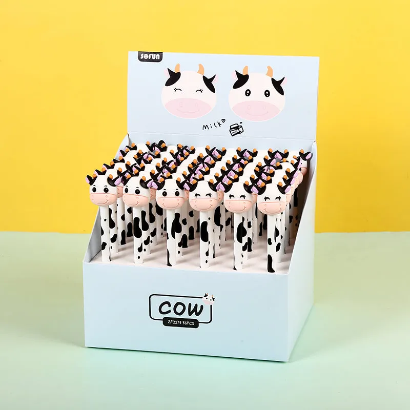 22396 COW RETRACTABLE GEL PEN-36