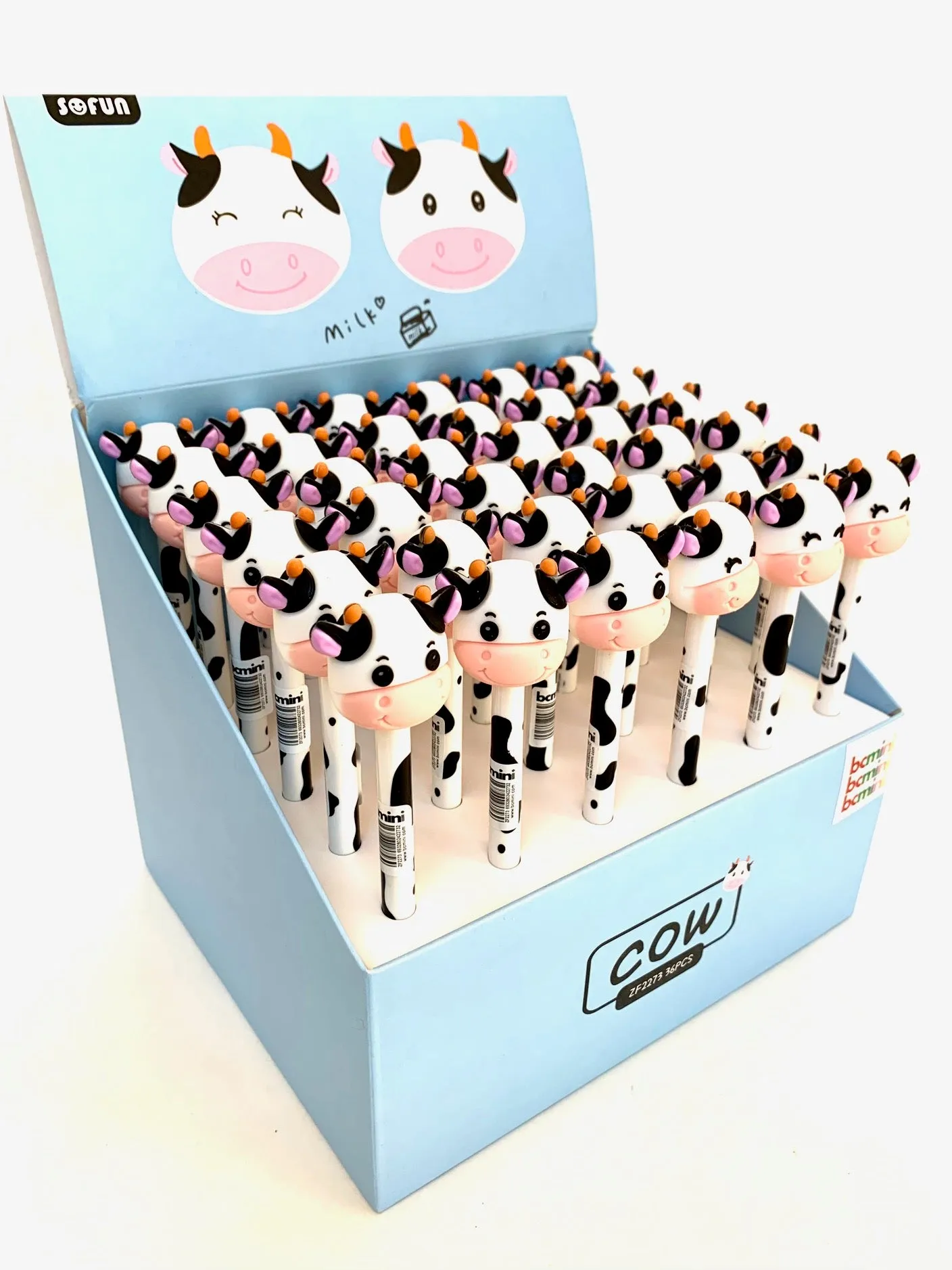 22396 COW RETRACTABLE GEL PEN-36