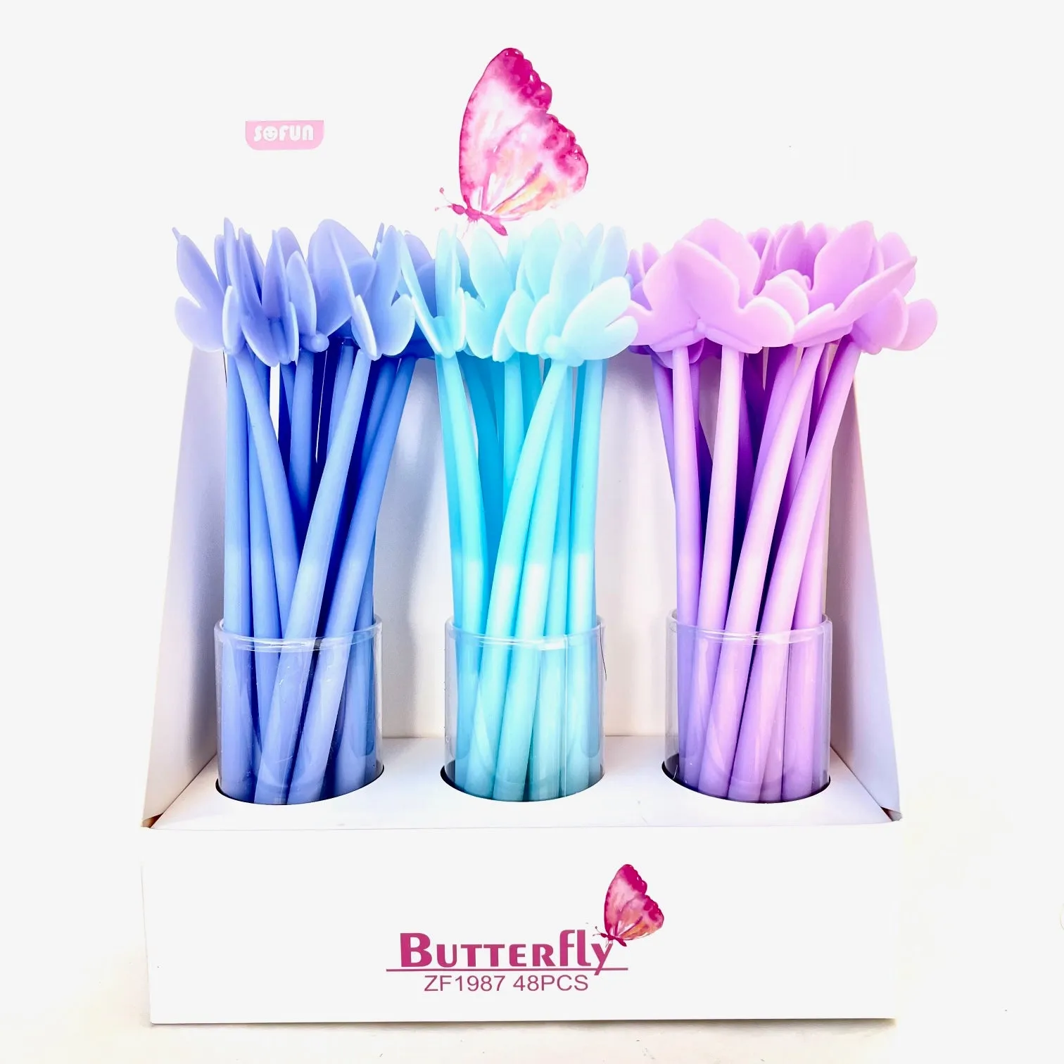 22454 BUTTERFLY WIGGLE GEL PEN-48