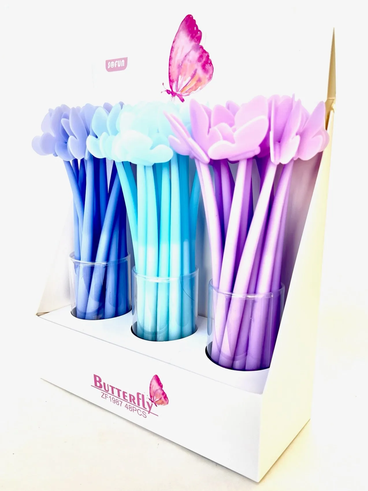 22454 BUTTERFLY WIGGLE GEL PEN-48