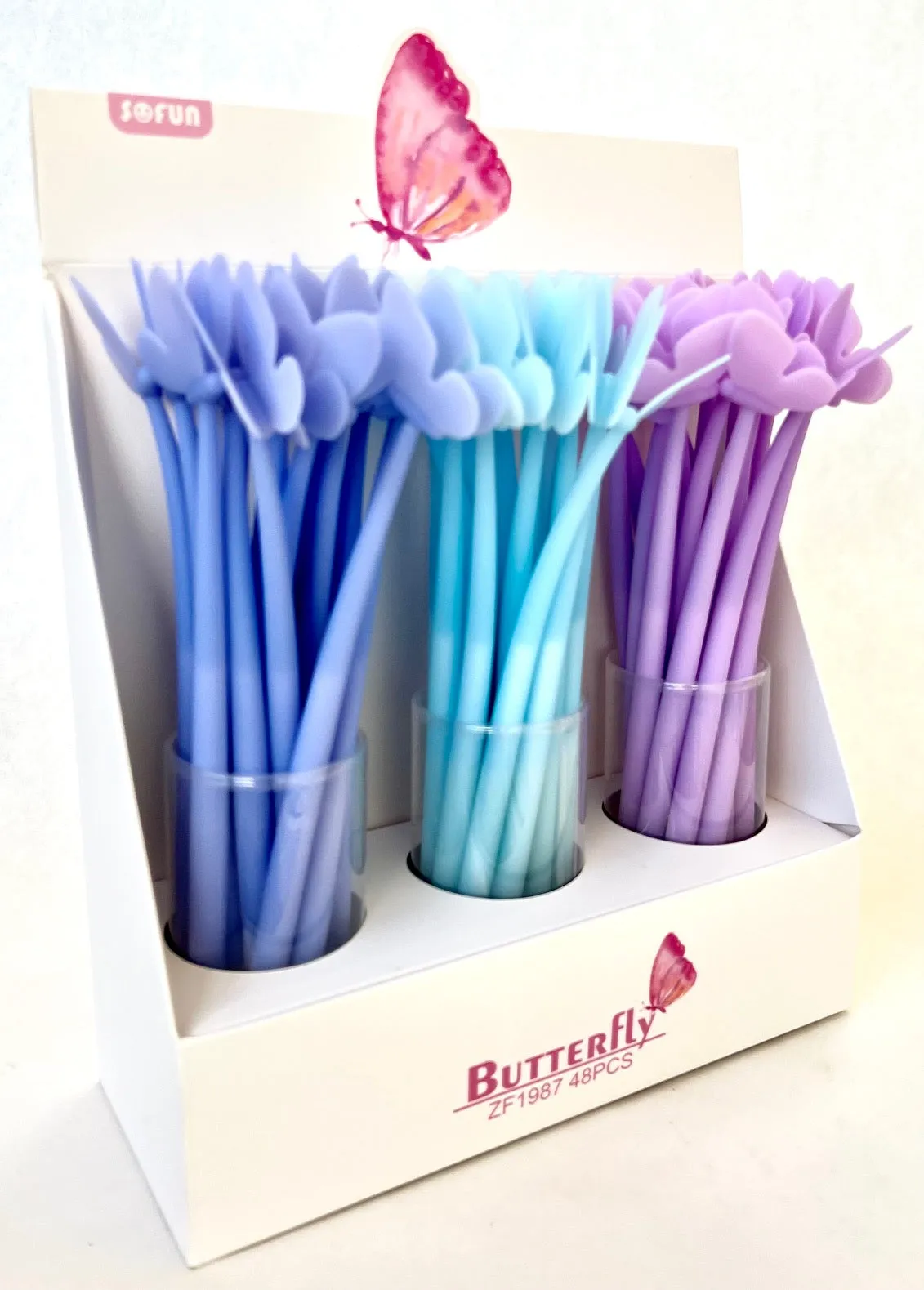 22454 BUTTERFLY WIGGLE GEL PEN-48