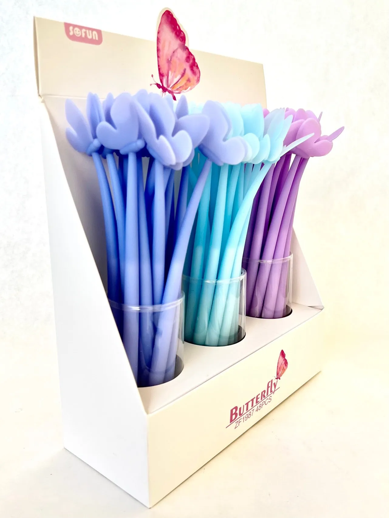 22454 BUTTERFLY WIGGLE GEL PEN-48