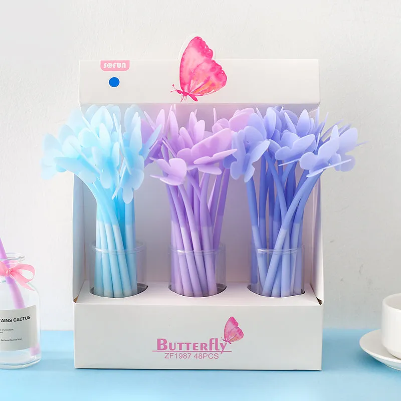 22454 BUTTERFLY WIGGLE GEL PEN-48