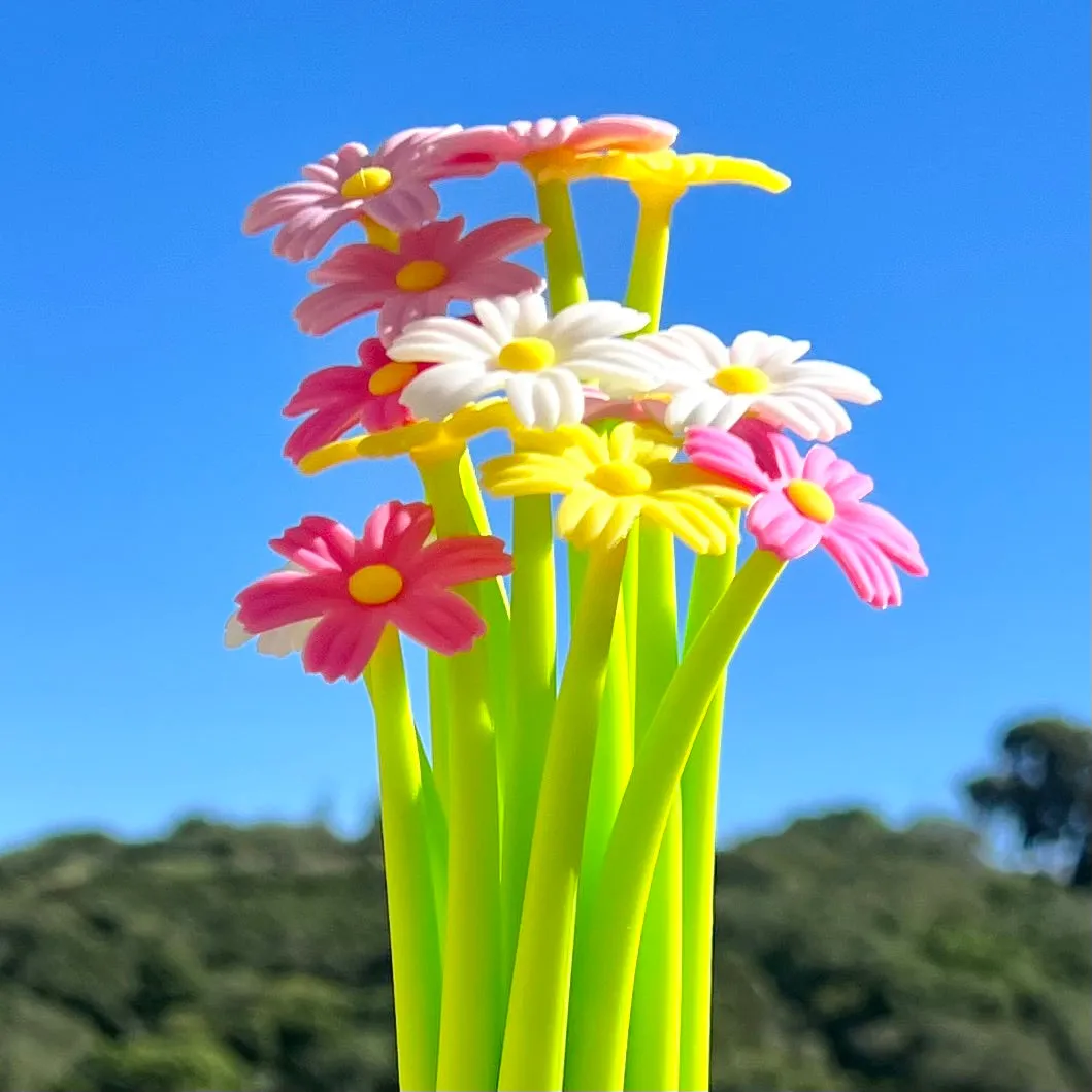 22461 COREOPSIS COSMOS FLOWER WIGGLE GEL PEN-48