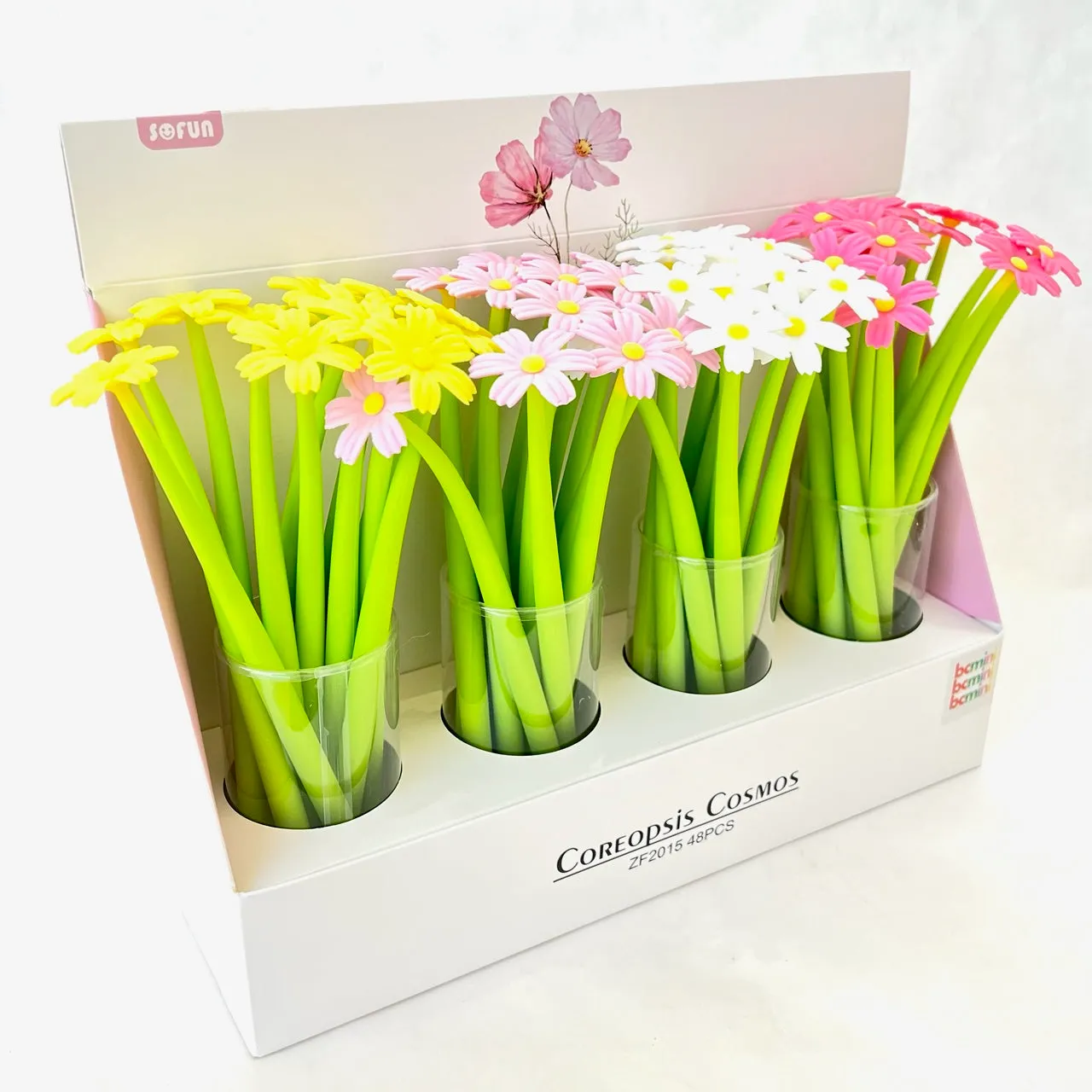 22461 COREOPSIS COSMOS FLOWER WIGGLE GEL PEN-48