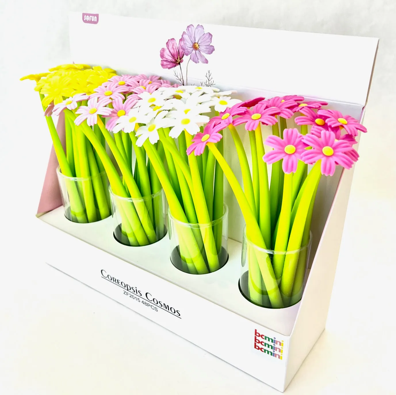 22461 COREOPSIS COSMOS FLOWER WIGGLE GEL PEN-48