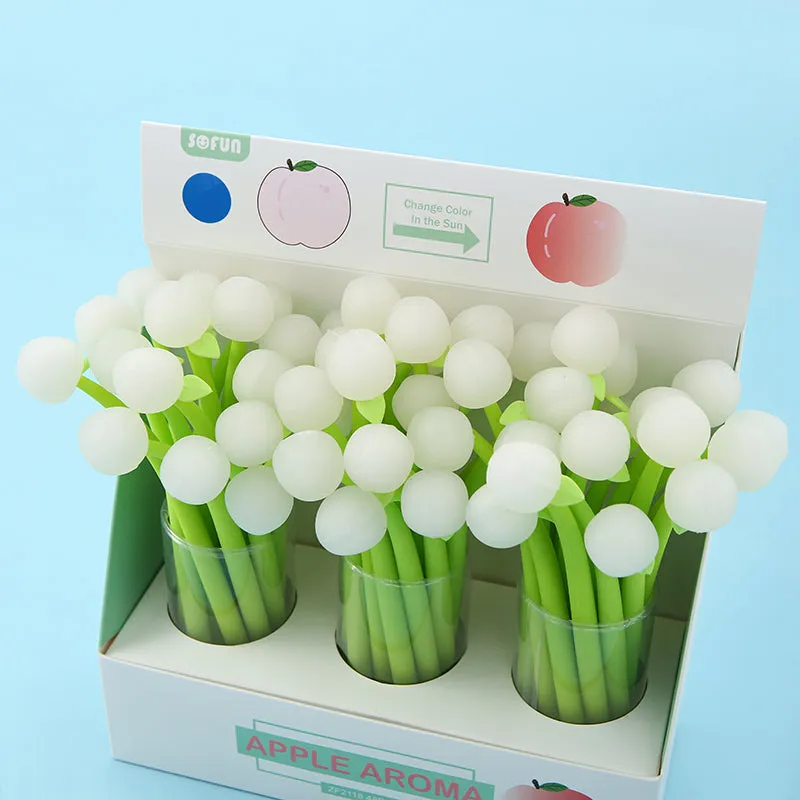 22466 APPLE CHANGING COLORS WIGGLE GEL PEN-48