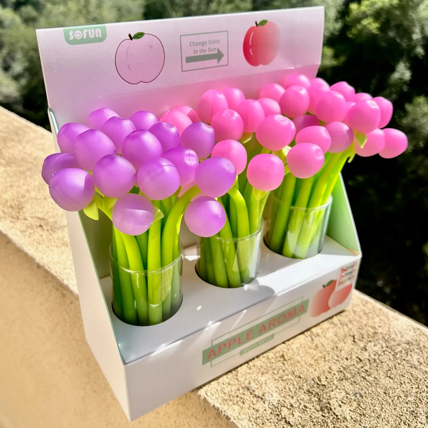 22466 APPLE CHANGING COLORS WIGGLE GEL PEN-48