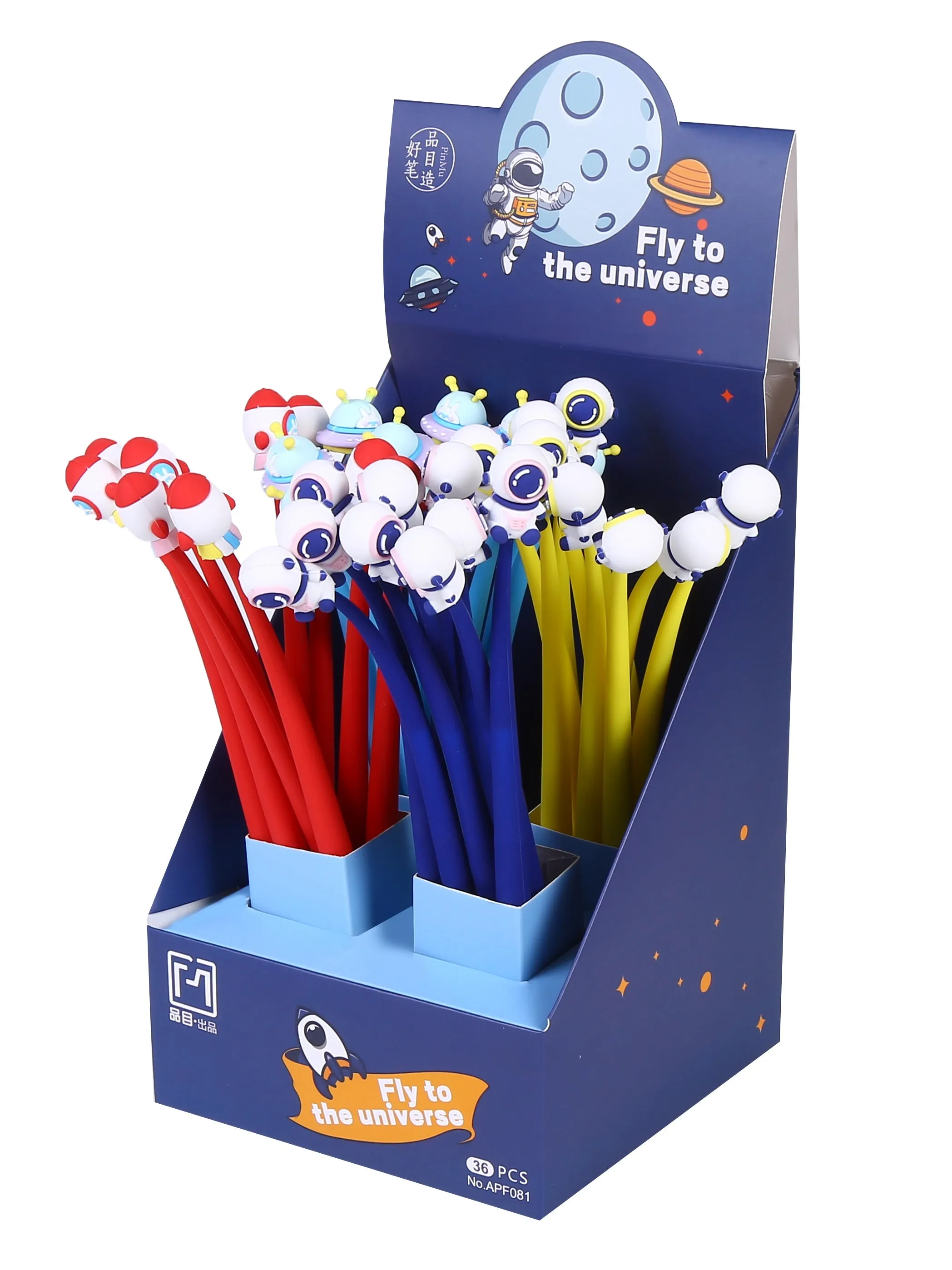 22569 UFO SPACE WIGGLE GEL PEN-48