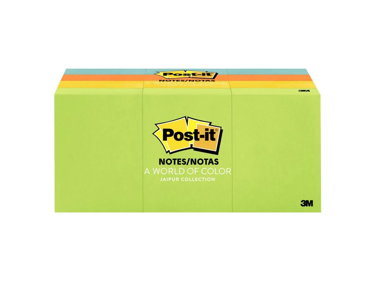 3M Post-It Notes Ultra Colors 653-AU 1.5inX2in 12pads/pack