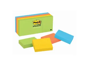 3M Post-It Notes Ultra Colors 653-AU 1.5inX2in 12pads/pack