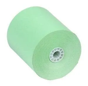 3" x 165' 1-Ply Bond Paper (50 rolls/case) - Light Green