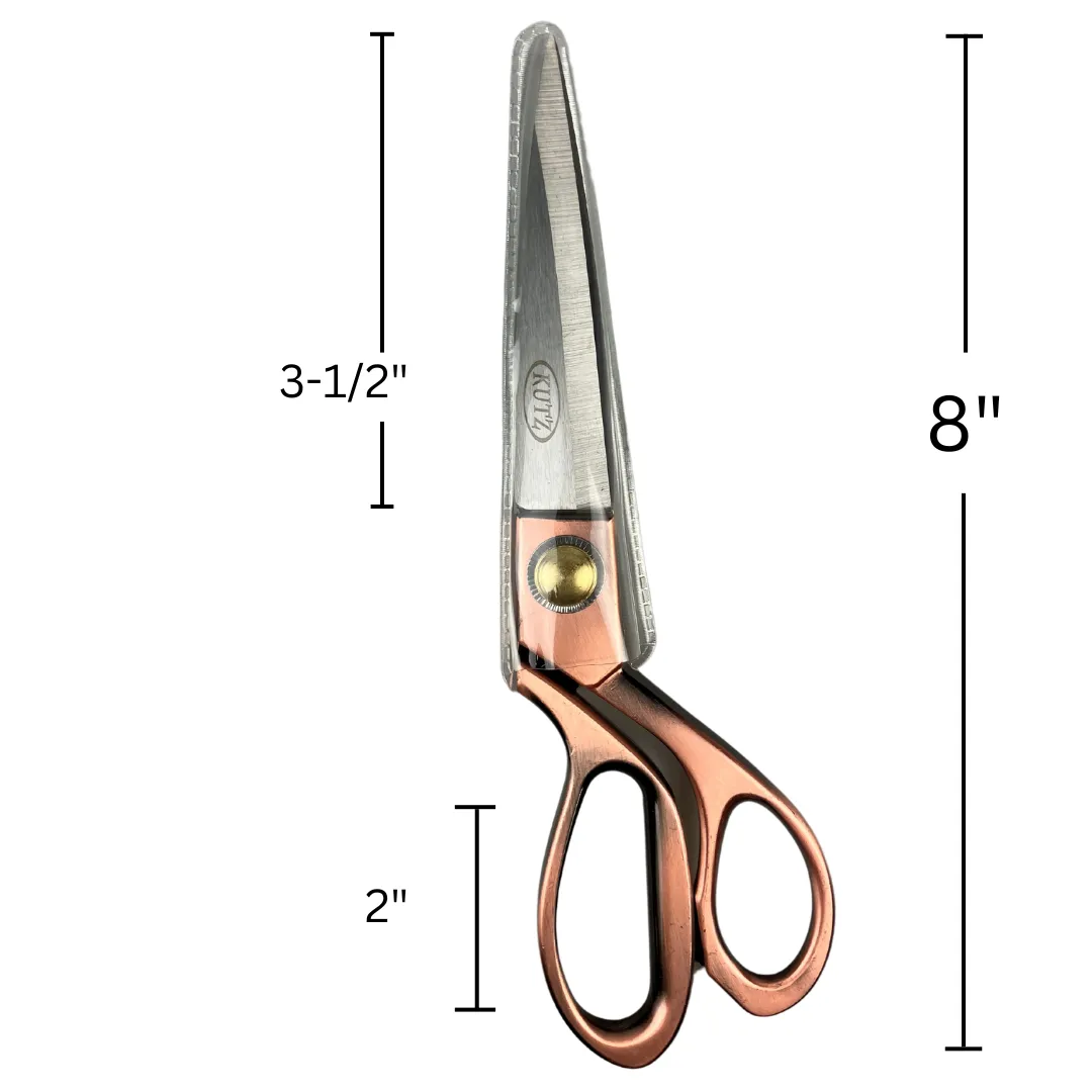 8-Inch Heavy Duty Tailor Scissors with Stainless Steel Blades and Comfort Grip Zinc Alloy Handle
