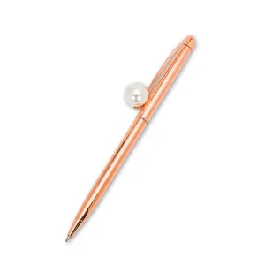 Abbott Ballpoint Pen Pearl Accented - Rosegold