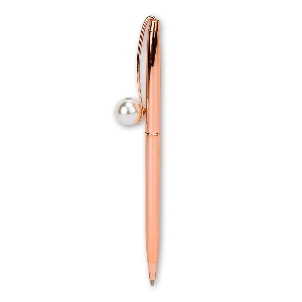 Abbott Ballpoint Pen Pearl Accented - Rosegold