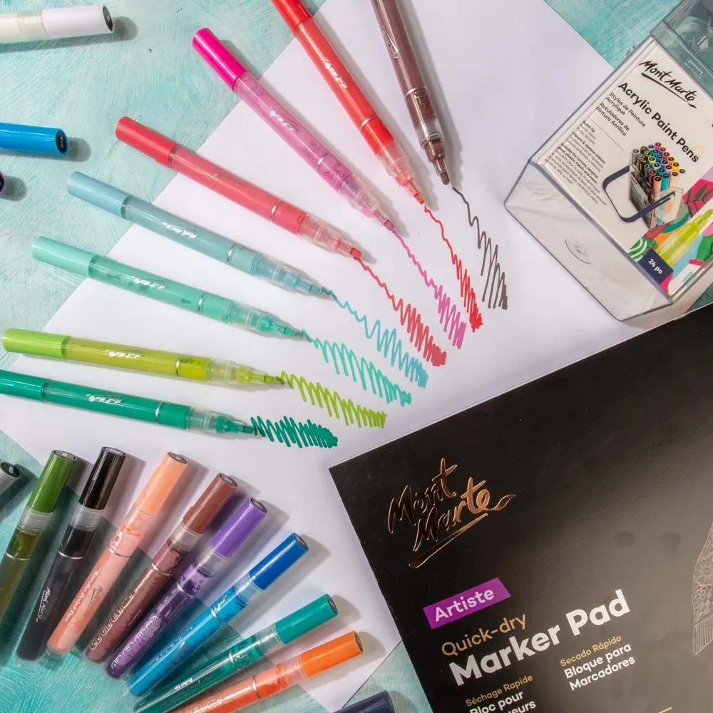 Acrylic Paint Pens in Case Broad Tip Signature 24pc