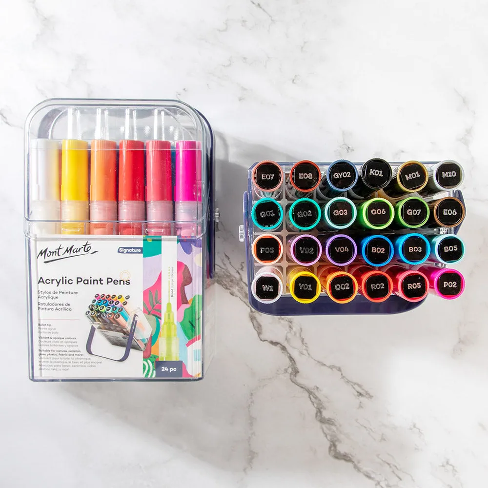 Acrylic Paint Pens in Case Broad Tip Signature 24pc