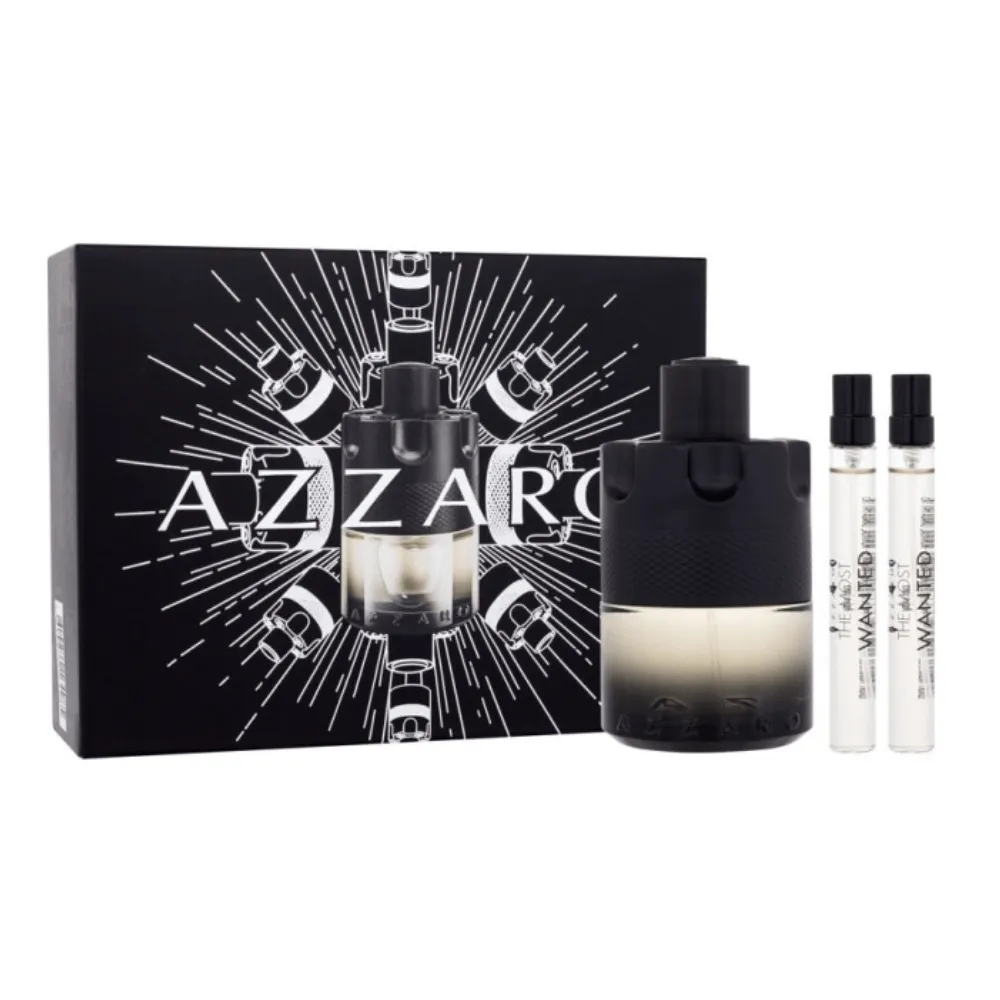 Azzaro The Most Wanted Men's Gift Set (100ml EDT Intense   x2 10ml EDT)