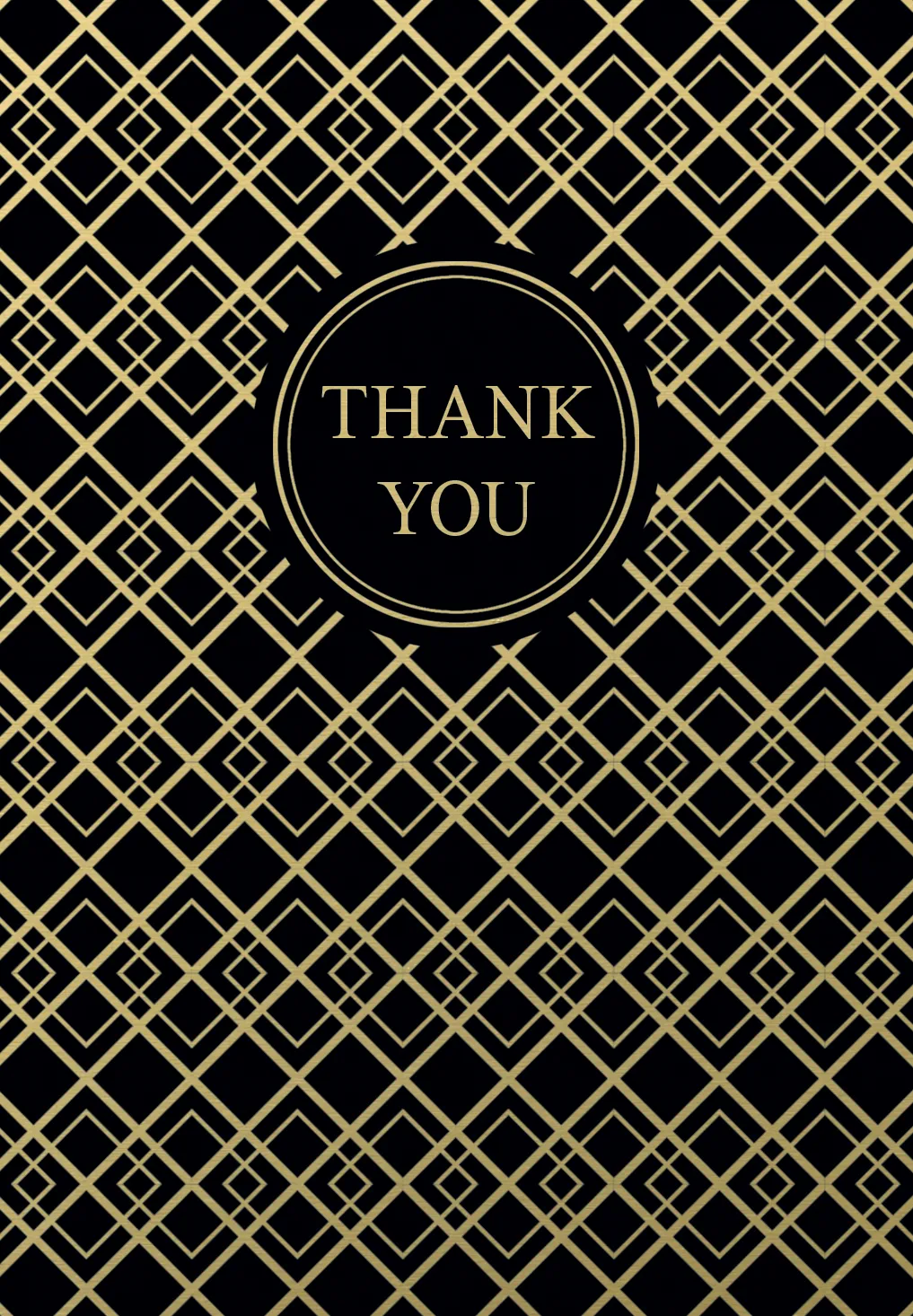 Black & Gold Boxed Thank You Notes