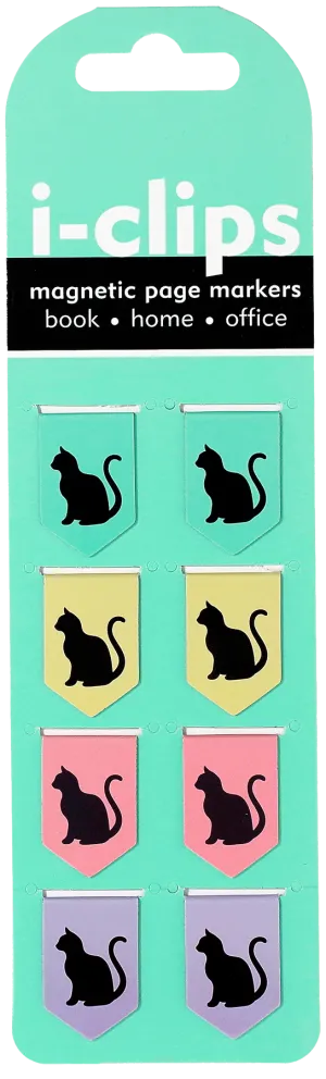 Black Cats i-clips Magnetic Page Markers