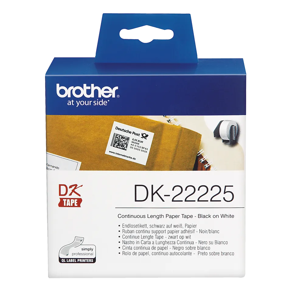 Brother Black On White Paper Roll 38mm x 30m - DK22225