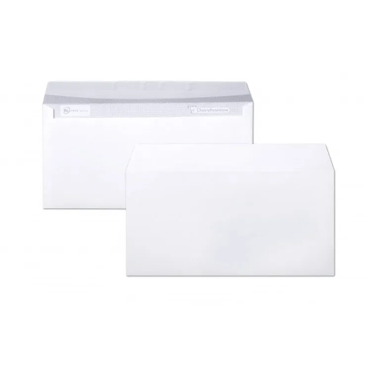 Clairefontaine 25 Envelopes "Triomphe" Stationery - 4 3/8 x 8 5/8 Extra White Paper