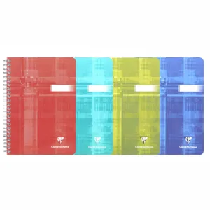 Clairefontaine Wirebound Notebook - Ruled 90 sheets - 6 x 8 - Assorted