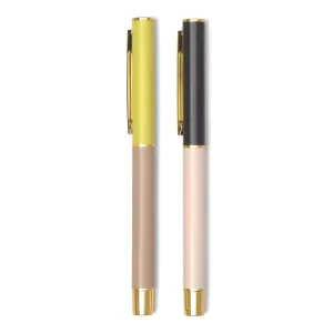 Colour Block Pens Off White & Taupe
