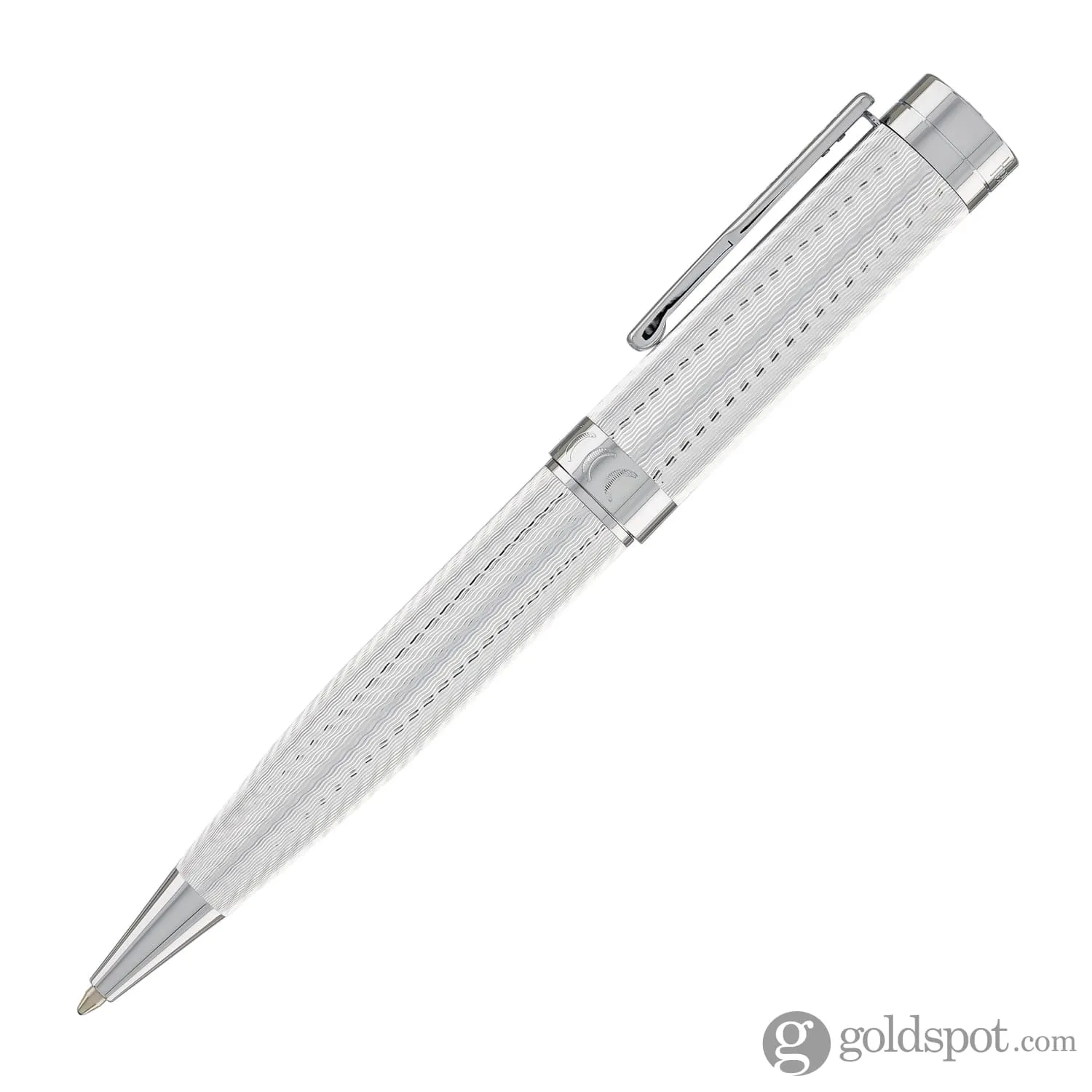Conklin Herringbone Signature Ballpoint Pen in Silver