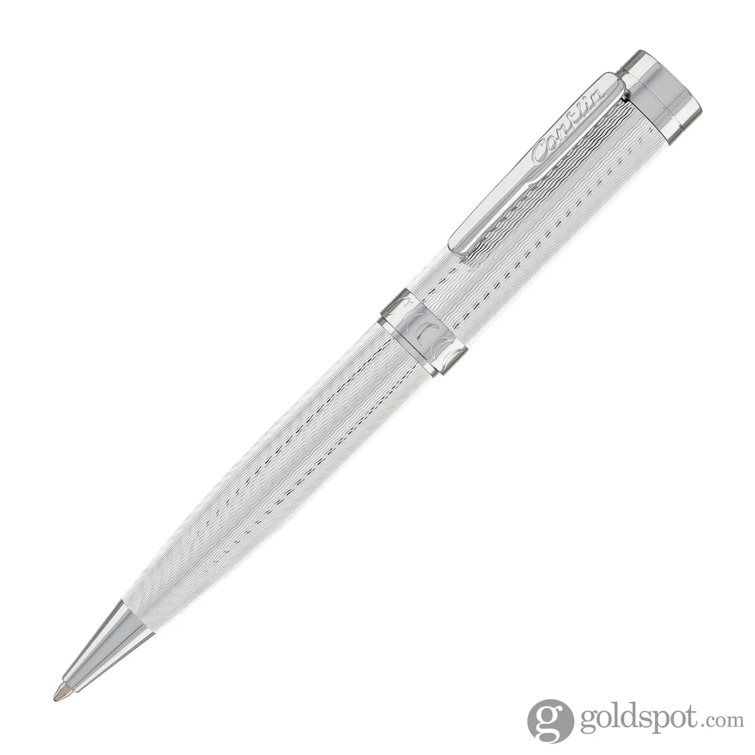 Conklin Herringbone Signature Ballpoint Pen in Silver