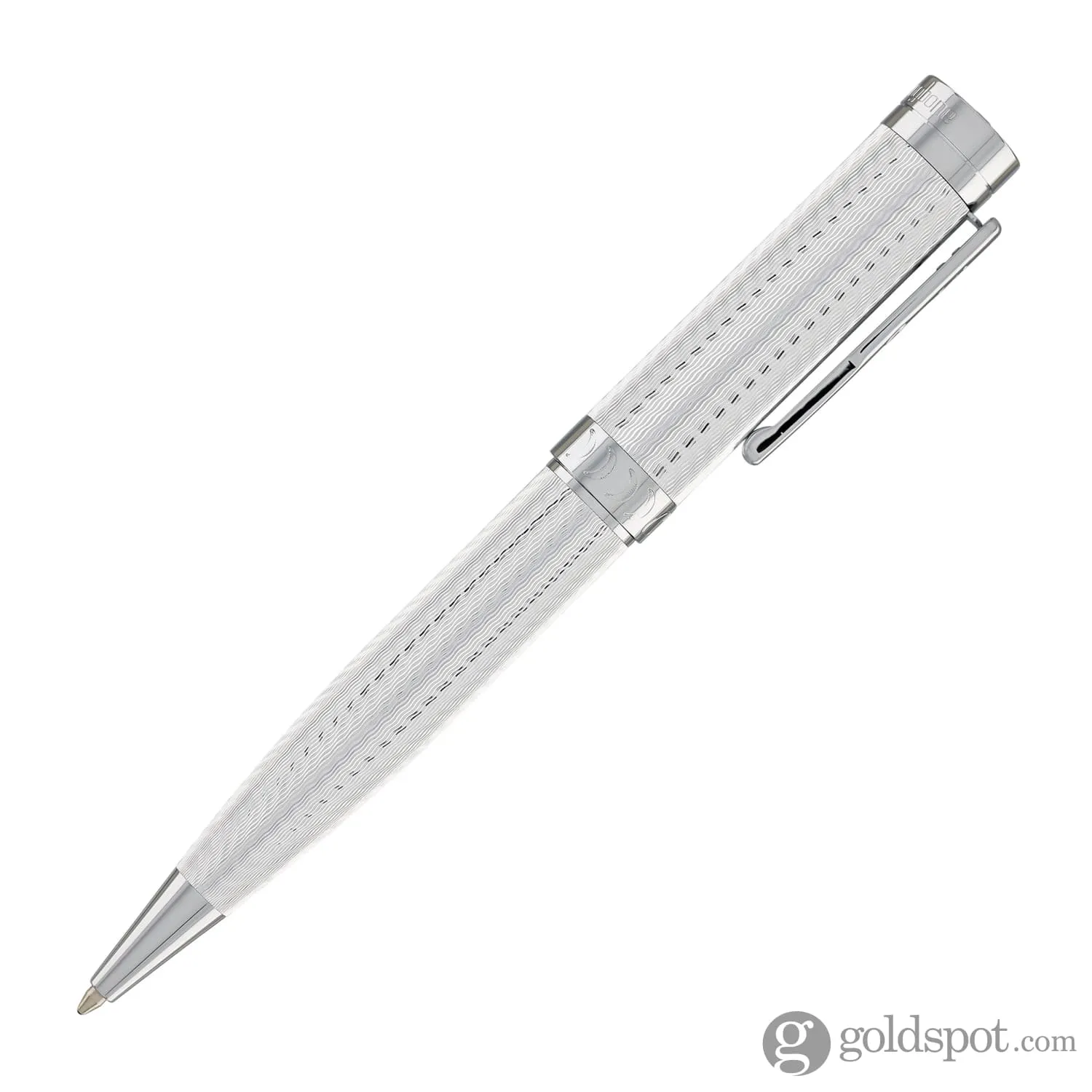 Conklin Herringbone Signature Ballpoint Pen in Silver