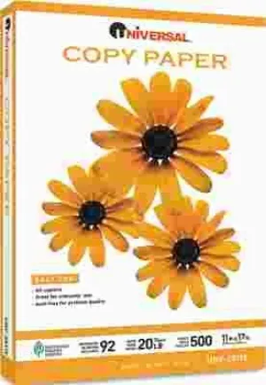 Copy Paper' 92 Brightness' 20Lb' 11 X 17' White' 2500 Sheets/Carton