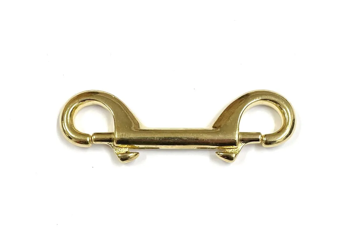 Double Ended Trigger Clips Hooks Solid Brass Brass Plated Nickel Plated