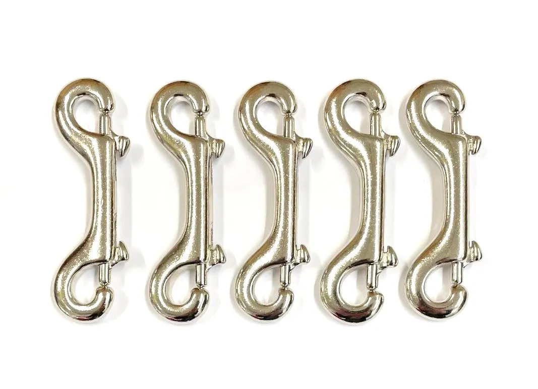 Double Ended Trigger Clips Hooks Solid Brass Brass Plated Nickel Plated