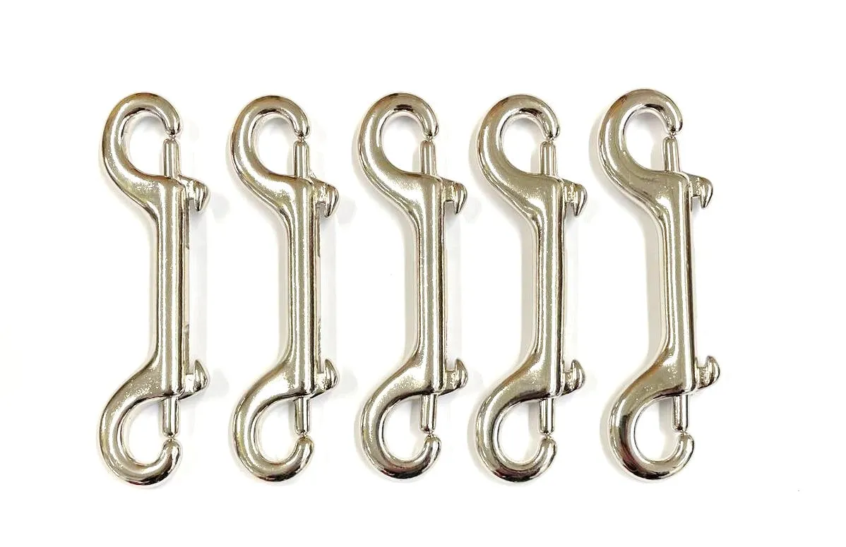 Double Ended Trigger Clips Hooks Solid Brass Brass Plated Nickel Plated