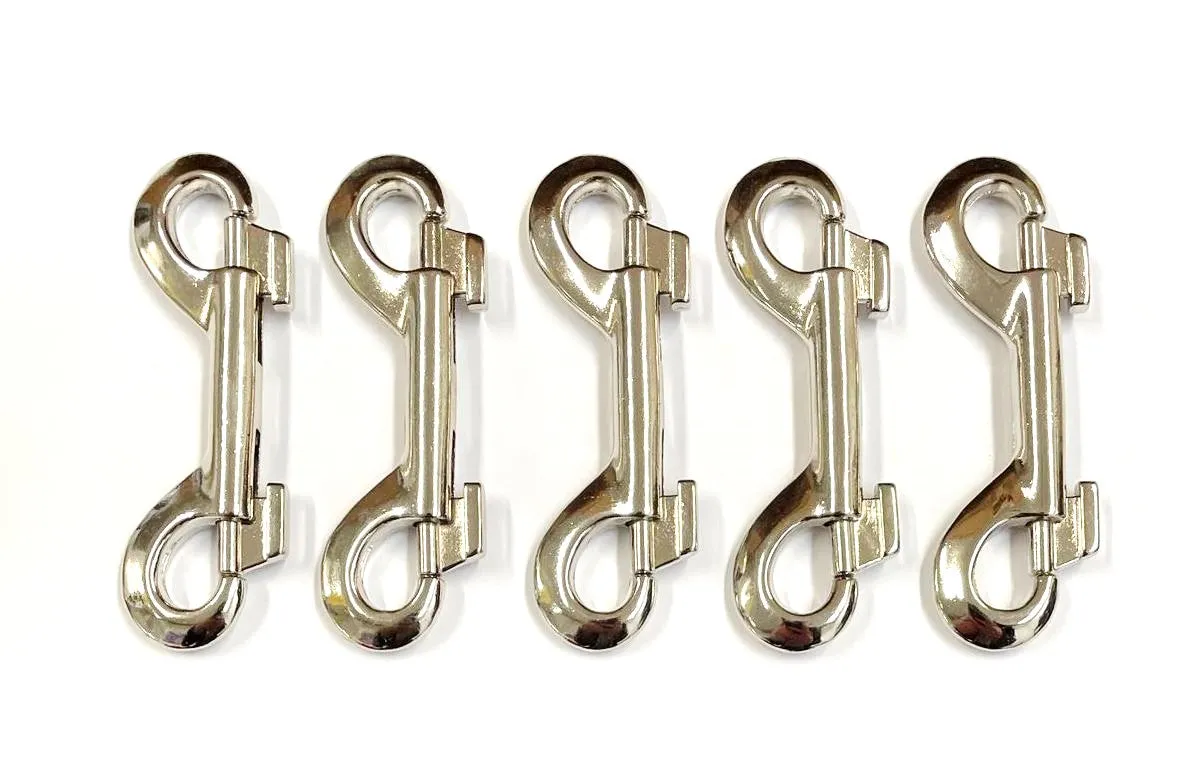 Double Ended Trigger Clips Hooks Solid Brass Brass Plated Nickel Plated