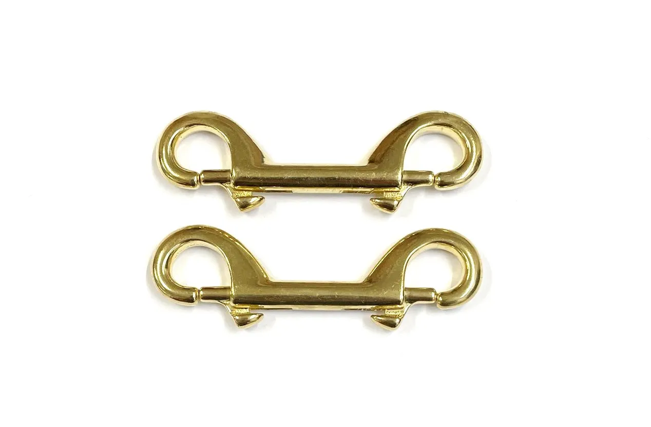 Double Ended Trigger Clips Hooks Solid Brass Brass Plated Nickel Plated