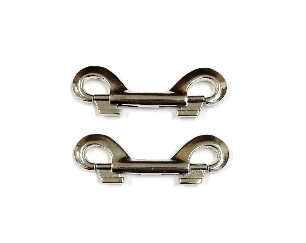 Double Ended Trigger Clips Hooks Solid Brass Brass Plated Nickel Plated