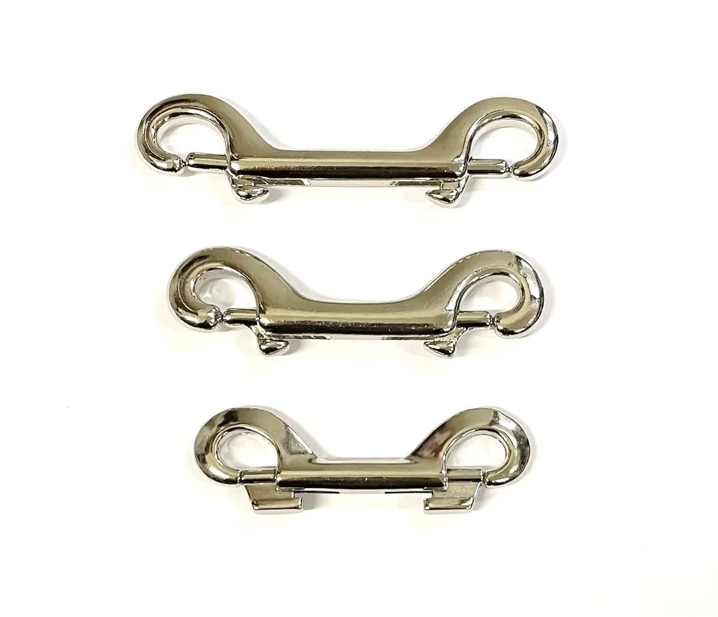 Double Ended Trigger Clips Hooks Solid Brass Brass Plated Nickel Plated