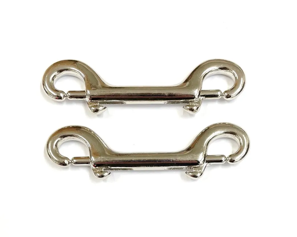 Double Ended Trigger Clips Hooks Solid Brass Brass Plated Nickel Plated