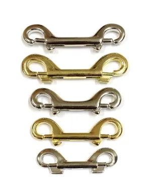 Double Ended Trigger Clips Hooks Solid Brass Brass Plated Nickel Plated
