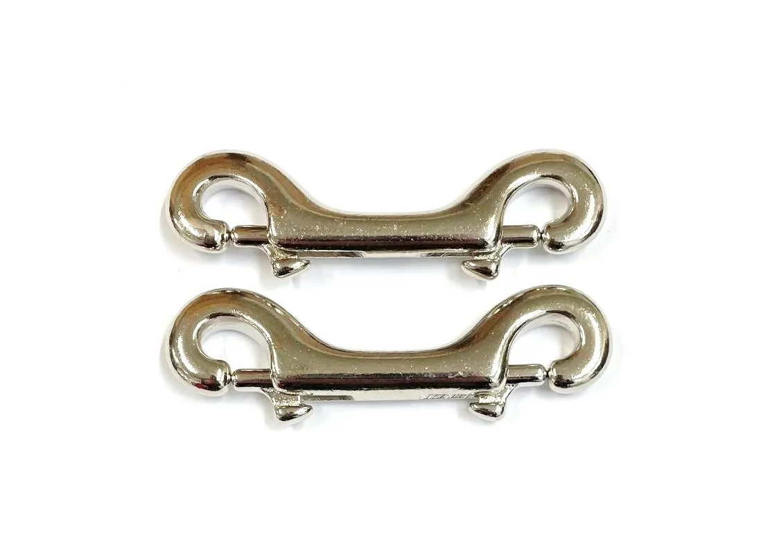 Double Ended Trigger Clips Hooks Solid Brass Brass Plated Nickel Plated