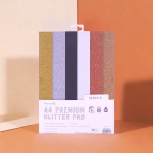 Dovecraft Glitter Card A4 Pad Classic, 24 Sheets (DCGCD031)