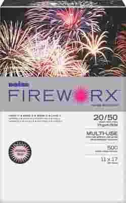 Fireworx Colored Paper' 20Lb' 11 X 17' Powder Pink' 500 Sheets/Ream