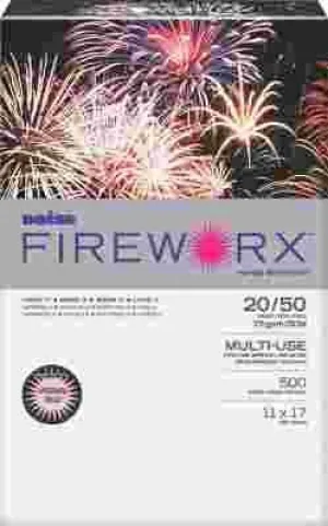 Fireworx Colored Paper' 20Lb' 11 X 17' Powder Pink' 500 Sheets/Ream