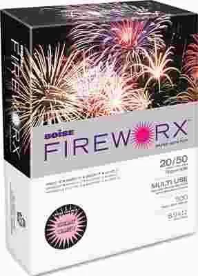Fireworx Colored Paper' 20Lb' 8-1/2 X 11' Cherry Charge' 500 Sheets/Ream