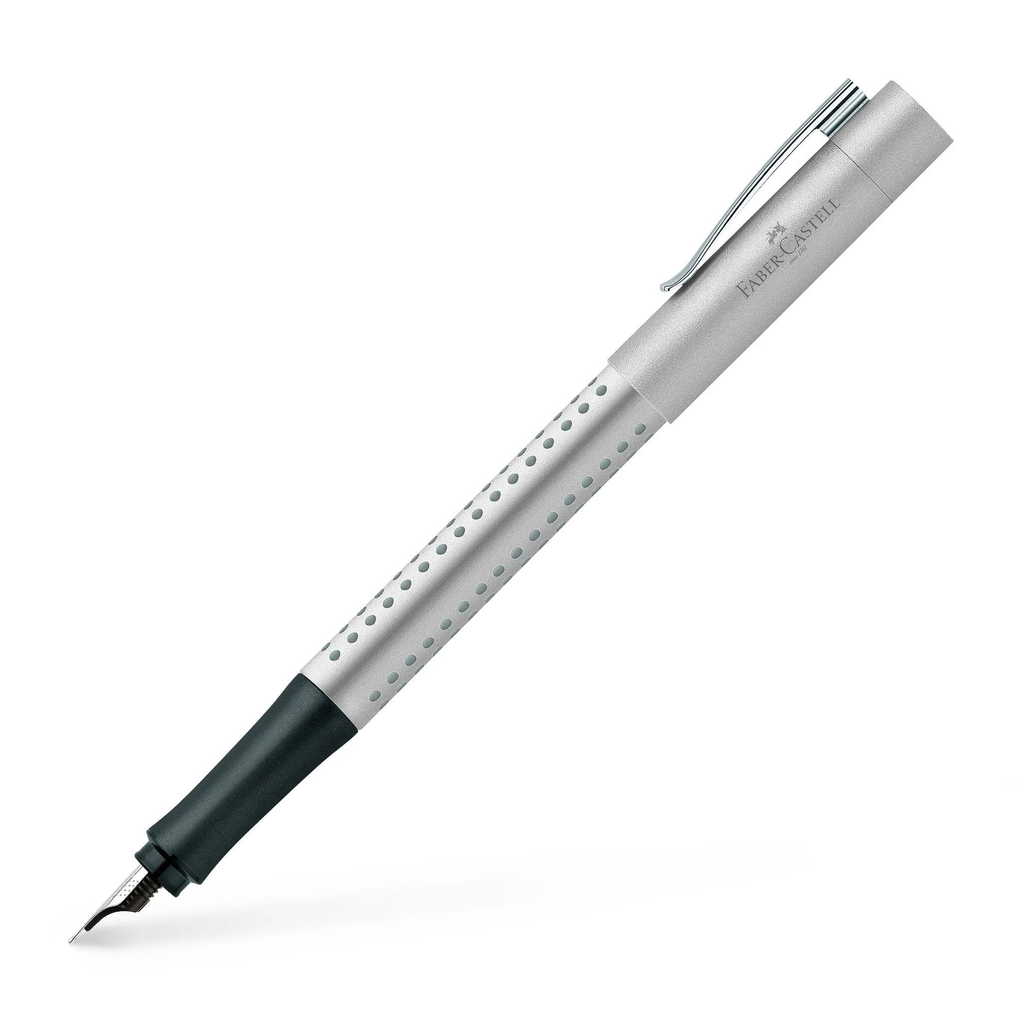 Grip 2011 Fountain & Ballpoint Pen Leather Gift Set, Silver - #580020